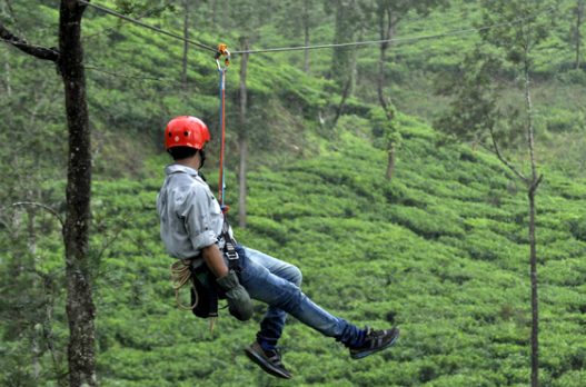 Zipline adventure experience in Wayanad